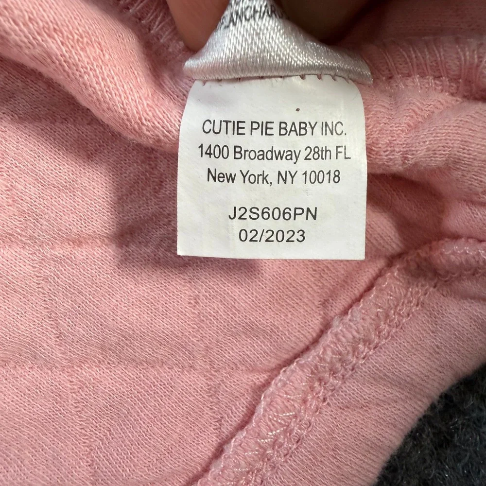 John Deere Pink Quilted Lamb Vest Infant Girls 3-6M Full Zip Sleeveless #4404